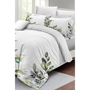 King Size Green Branch Çift Kişilik Nevresim Takımı 3d Pamuk Saten