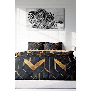 King Size Paper Geometric 3d Pamuk Saten Çift Kişilik Nevresim Takımı