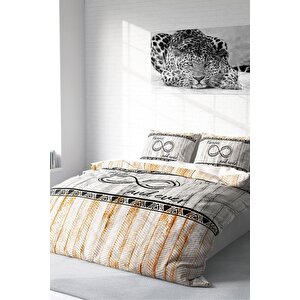 King Size Forever And Ever 3d Pamuk Saten Çift Kişilik Nevresim Takımı