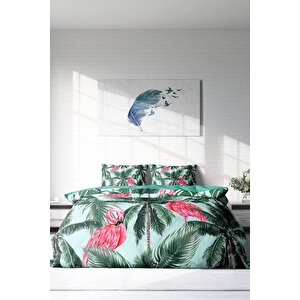 King Size Flamingo Iı 3d Çift Kişilik Nevresim Takımı