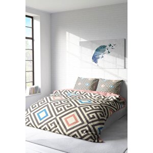 King Size Geometric Modern Çift Kişilik Nevresim Takımı