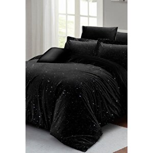 King Size Çift Kişilik Nevresim Takımı Pamuk Saten 3d Özel Tasarım Starly Night