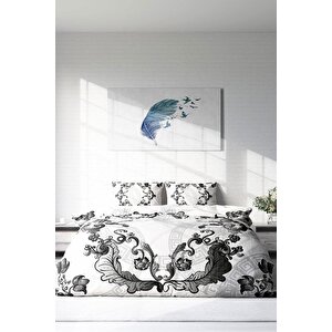 King Size Silver Baraque 3d Çift Kişilik Nevresim Takımı