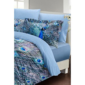 King Size Çift Kişilik Nevresim Takımı %100 Pamuk Saten Pauw