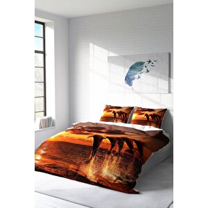 King Size Dolphin1 3d Çift Kişilik Nevresim Takımı