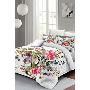 King Size Flower Dance Çift Kişilik Nevresim Takımı 3d Pamuk Saten