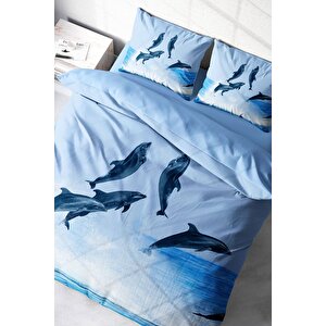 King Size Dolphin2 3d Çift Kişilik Nevresim Takımı