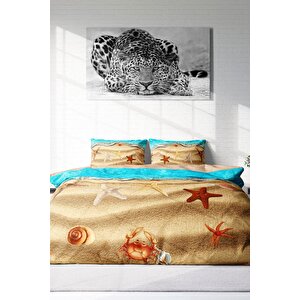 King Size Beach Stars 3d Baskılı Çift Kişilik Nevresim Takımı