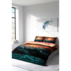 King Size Deniz 3d Çift Kişilik Nevresim Takımı