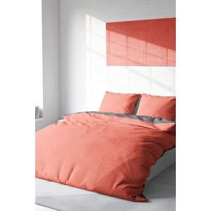 King Size Deluxe Çift Taraflı Pamuk Ranforce Çift Kişilik Nevresim Takımı