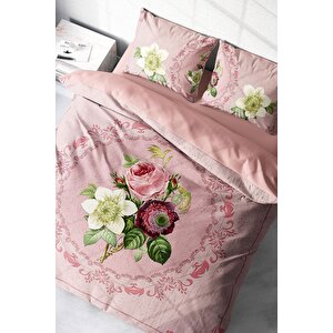 King Size Damask Rose 3d Çift Kişilik Nevresim Takımı