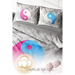King Size Ying Yang 3d Çift Kişilik Nevresim Takımı
