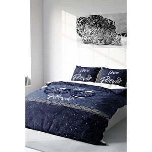 King Size Space Infinity 3d Pamuk Saten Çift Kişilik Nevresim Takımı