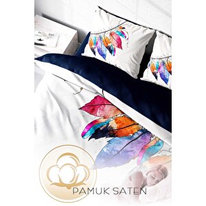 King Size Tüy 3d Pamuk Saten Çift Kişilik Nevresim Takımı