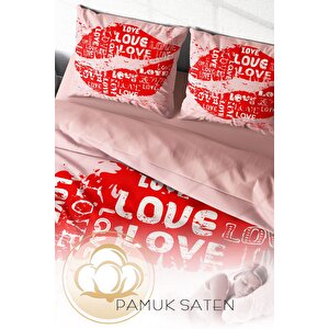 King Size Sevgililer Günü I 3d Çift Kişilik Nevresim Takımı