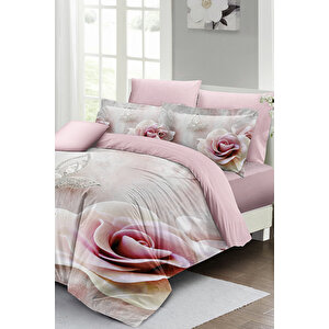King Size Wildrose 3d Çift Kişilik Nevresim Takımı
