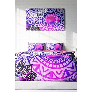 King Size Purple Ring 3d Çift Kişilik Nevresim Takımı