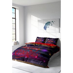 King Size Ny Dark 3d Dijital Baskılı Çift Kişilik Nevresim Takımı