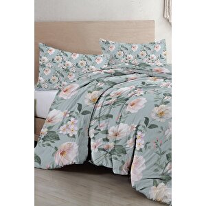 King Size Spring Fresh Luxury Çift Kişilik Pamuk Saten Nevresim Takımı