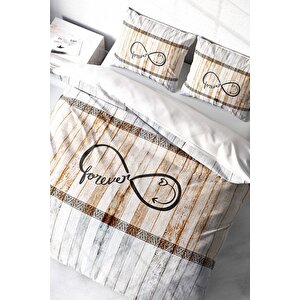 King Size Sonsuza Dek 3d Pamuk Saten Çift Kişilik Nevresim Takımı