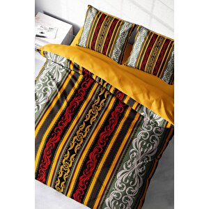 King Size Ribbon Baroque Style Klasik Çift Kişilik Nevresim Takımı