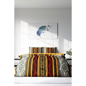 King Size Ribbon Baroque Style Klasik Çift Kişilik Nevresim Takımı
