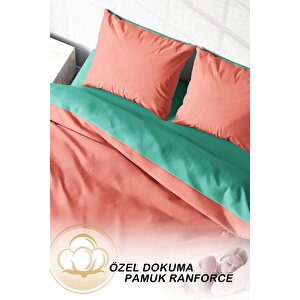 King Size Deluxe Çift Taraflı Pamuk Ranforce Çift Kişilik Nevresim Takımı