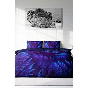 King Size Purple Energy 3d Pamuk Saten Çift Kişilik Nevresim Takımı