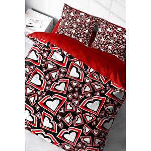 King Size Heart Lips 3d Çift Kişilik Nevresim Takımı