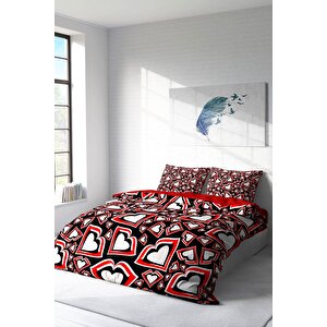 King Size Heart Lips 3d Çift Kişilik Nevresim Takımı
