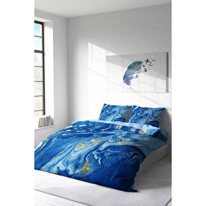 King Size Bluedream 3d Pamuk Saten Çift Kişilik Nevresim Takımı