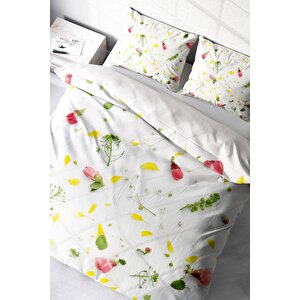 King Size Garden Naturel Çift Kişilik Nevresim Takımı