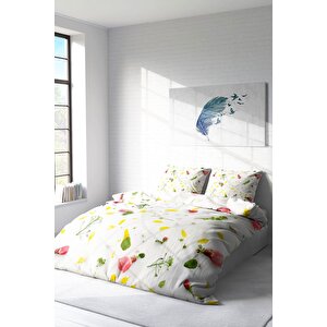 King Size Garden Naturel Çift Kişilik Nevresim Takımı