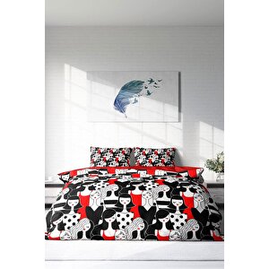 King Size Womans Pattern 3d Çift Kişilik Nevresim Takımı