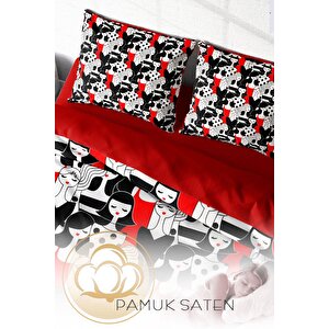 King Size Womans Pattern 3d Çift Kişilik Nevresim Takımı