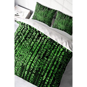 King Size The Coder 3d Pamuk Saten Çift Kişilik Nevresim Takımı