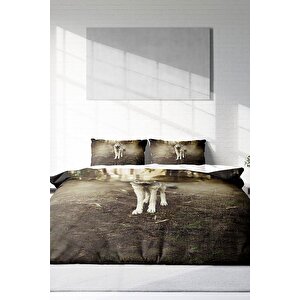 King Size Fluwolf 3d Dijital Baskılı Çift Kişilik Nevresim Takımı