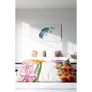 King Size Orchid Naturel Çift Kişilik Nevresim Takımı
