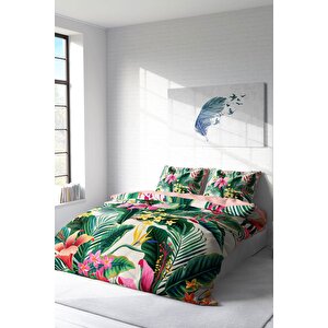 King Size Lily 3d Pamuk Saten Çift Kişilik Nevresim Takımı