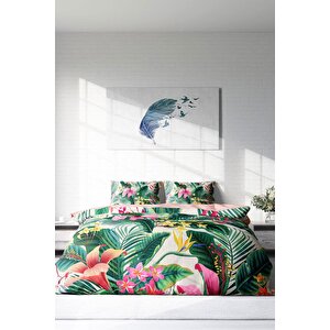 King Size Lily 3d Pamuk Saten Çift Kişilik Nevresim Takımı