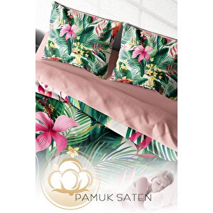 King Size Lily 3d Pamuk Saten Çift Kişilik Nevresim Takımı