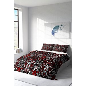 King Size Damask Klasik Çift Kişilik Nevresim Takımı