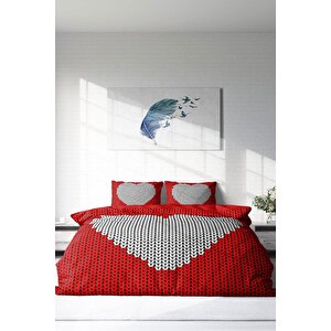 King Size Woven Heart 3d Çift Kişilik Nevresim Takımı