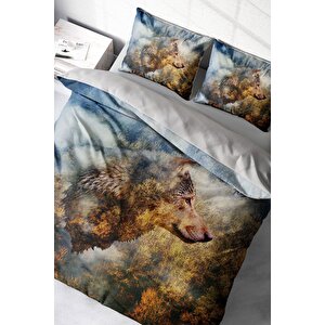 King Size Wolfface 3d Çift Kişilik Nevresim Takımı