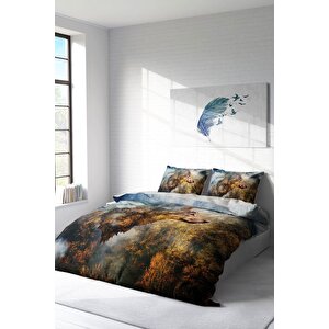 King Size Wolfface 3d Çift Kişilik Nevresim Takımı