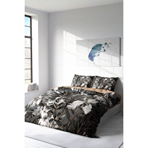 King Size Gray Casual 3d Çift Kişilik Nevresim Takımı