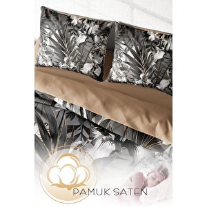 King Size Gray Casual 3d Çift Kişilik Nevresim Takımı