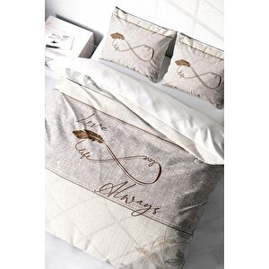 King Size Sonsuzluk 3d Pamuk Saten Çift Kişilik Nevresim Takımı