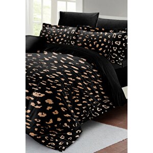 King Size Çift Kişilik Nevresim Takımı Pamuk Saten 3d Özel Tasarım Animal Print