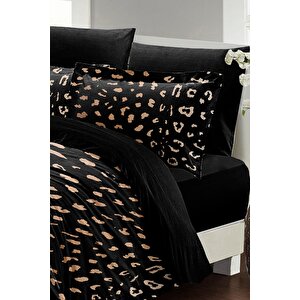 King Size Çift Kişilik Nevresim Takımı Pamuk Saten 3d Özel Tasarım Animal Print